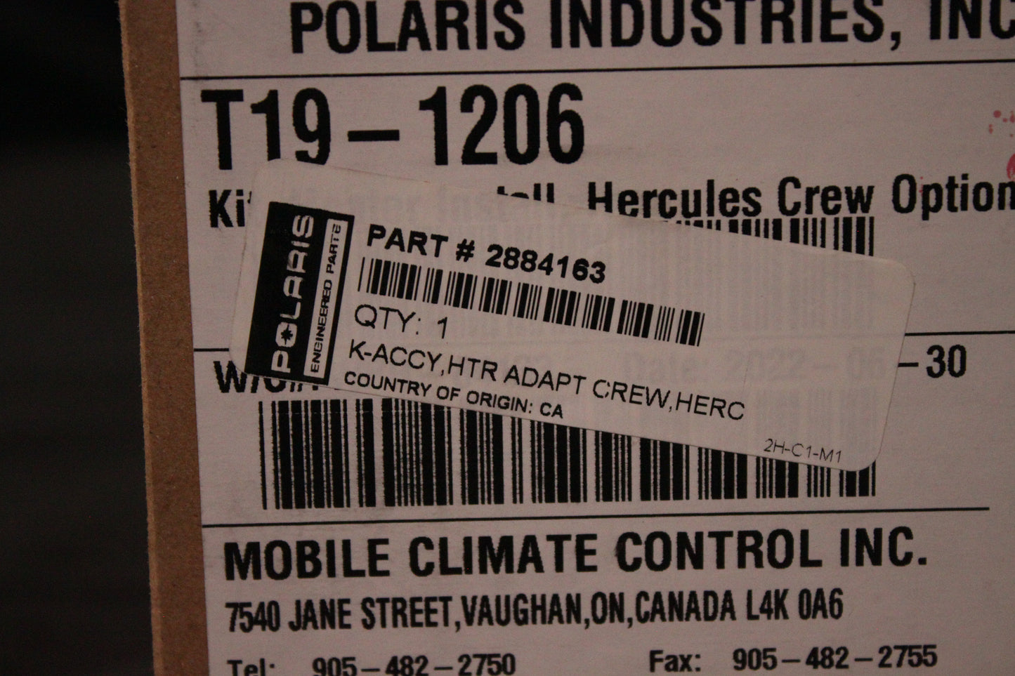 8-Vent Heater & Defrost System Harness Extension: 2884163